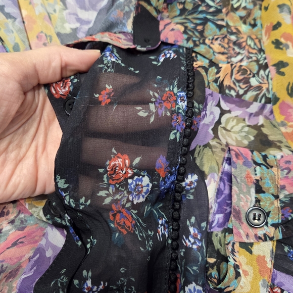 Zara Floral Multicolor Sheer Dress - Picture 13 of 13